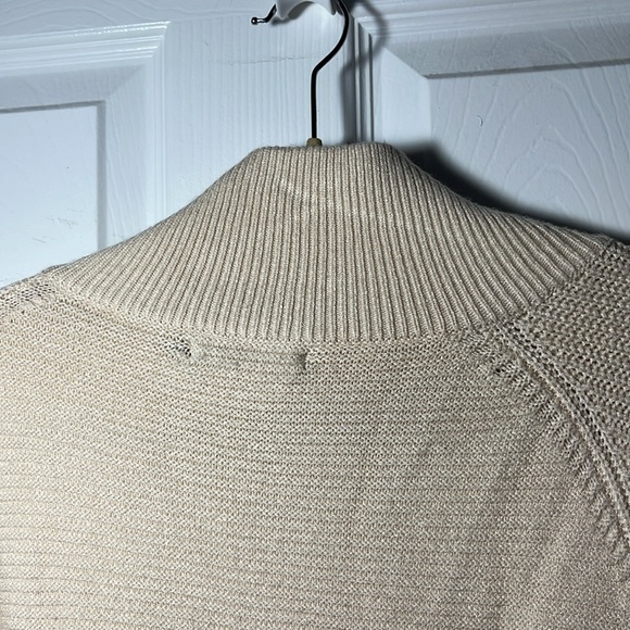 Carpetcom women’s long sleeve turtleneck, ivory sweater side shoulder zipper XL - Picture 11 of 13